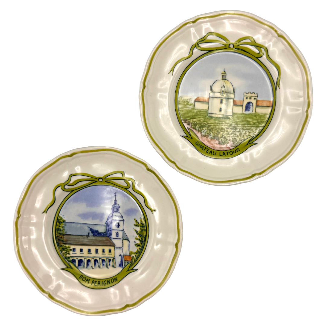 Chateau Vineyard Plates - Chateau Latour & Dom Perignon