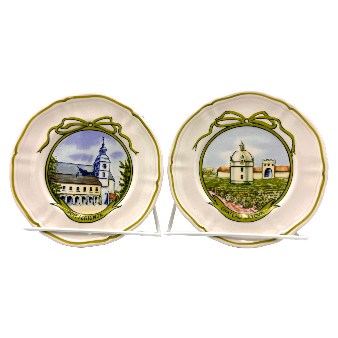 Chateau Vineyard Plates - Chateau Latour & Dom Perignon