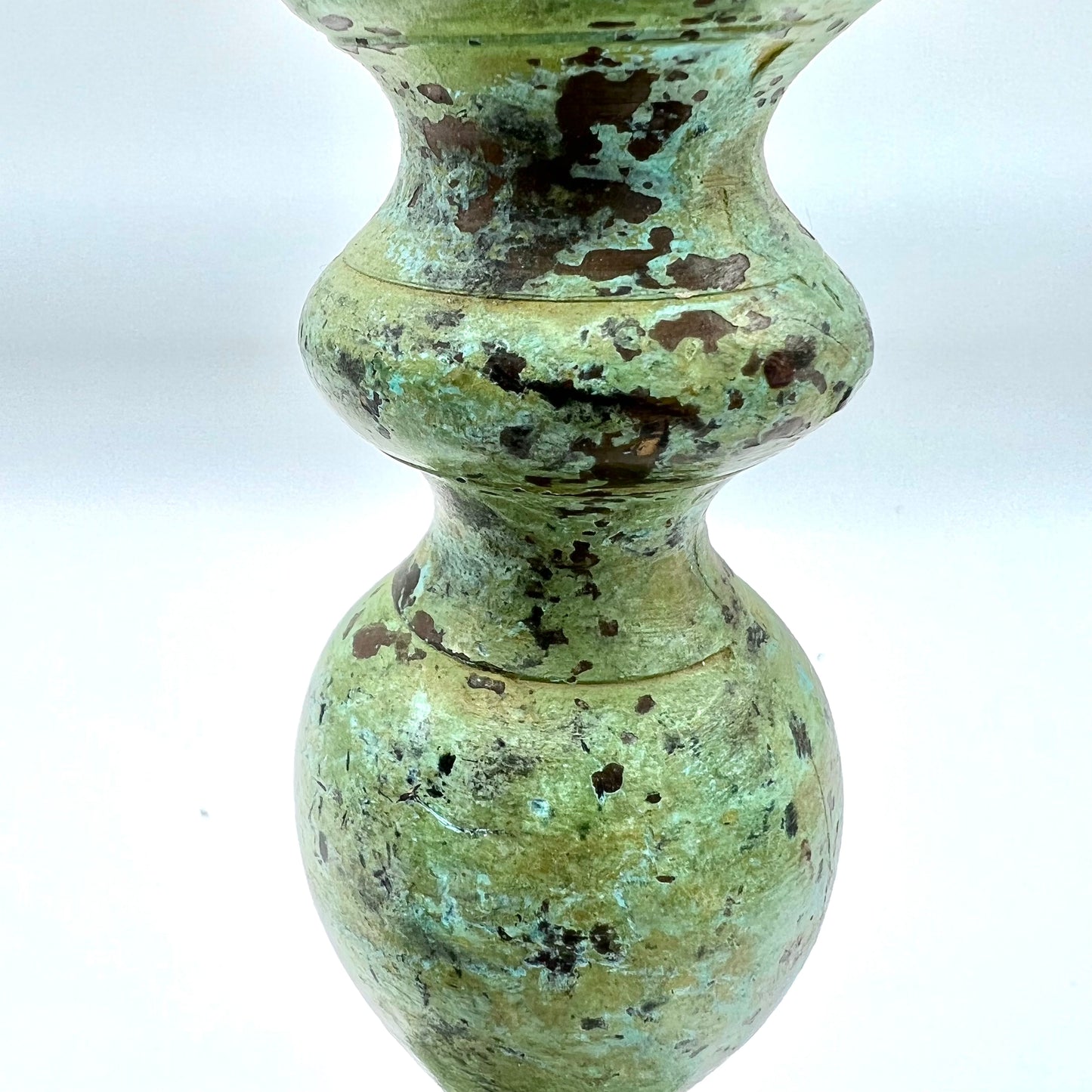 Patina Brass Candlestick Holders