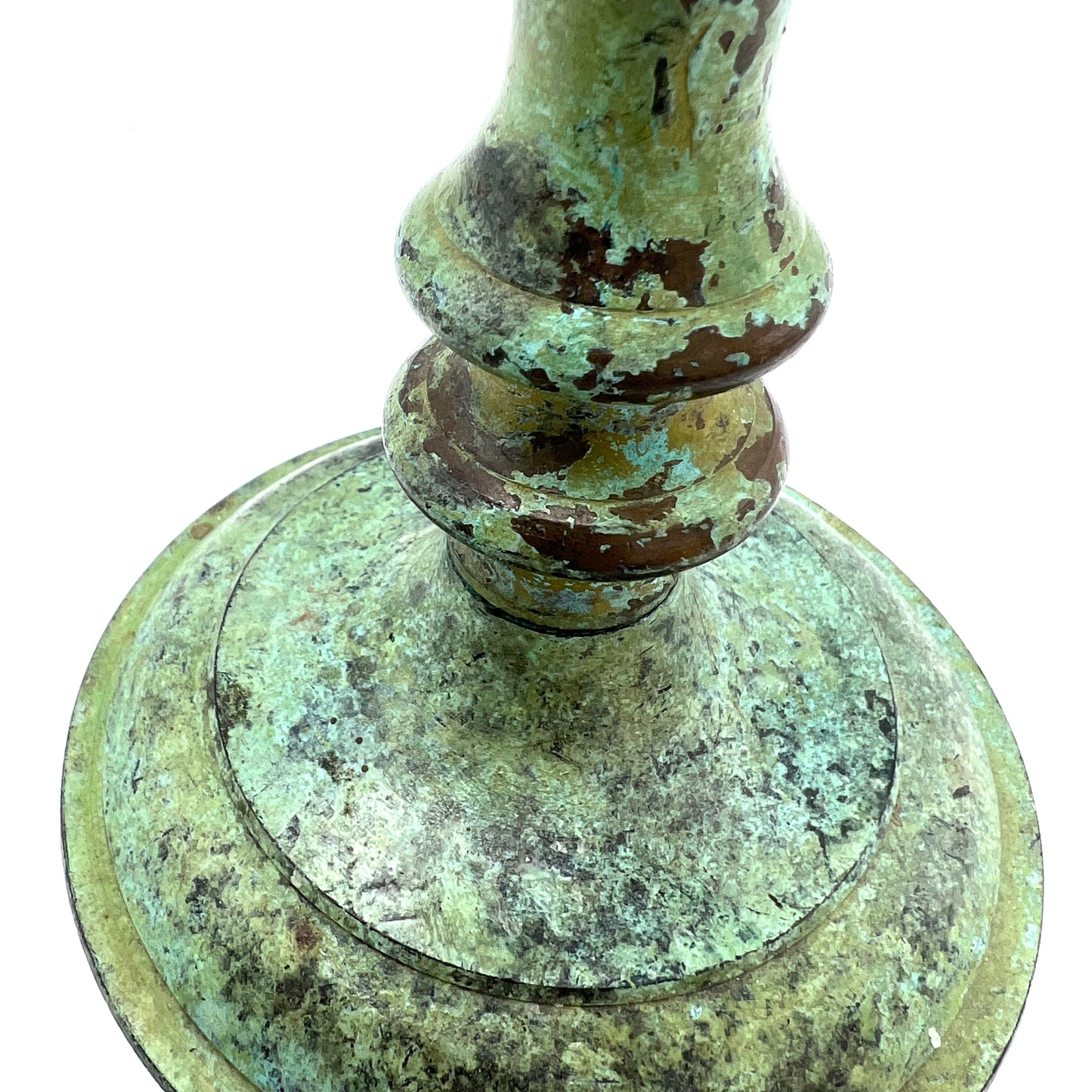 Patina Brass Candlestick Holders