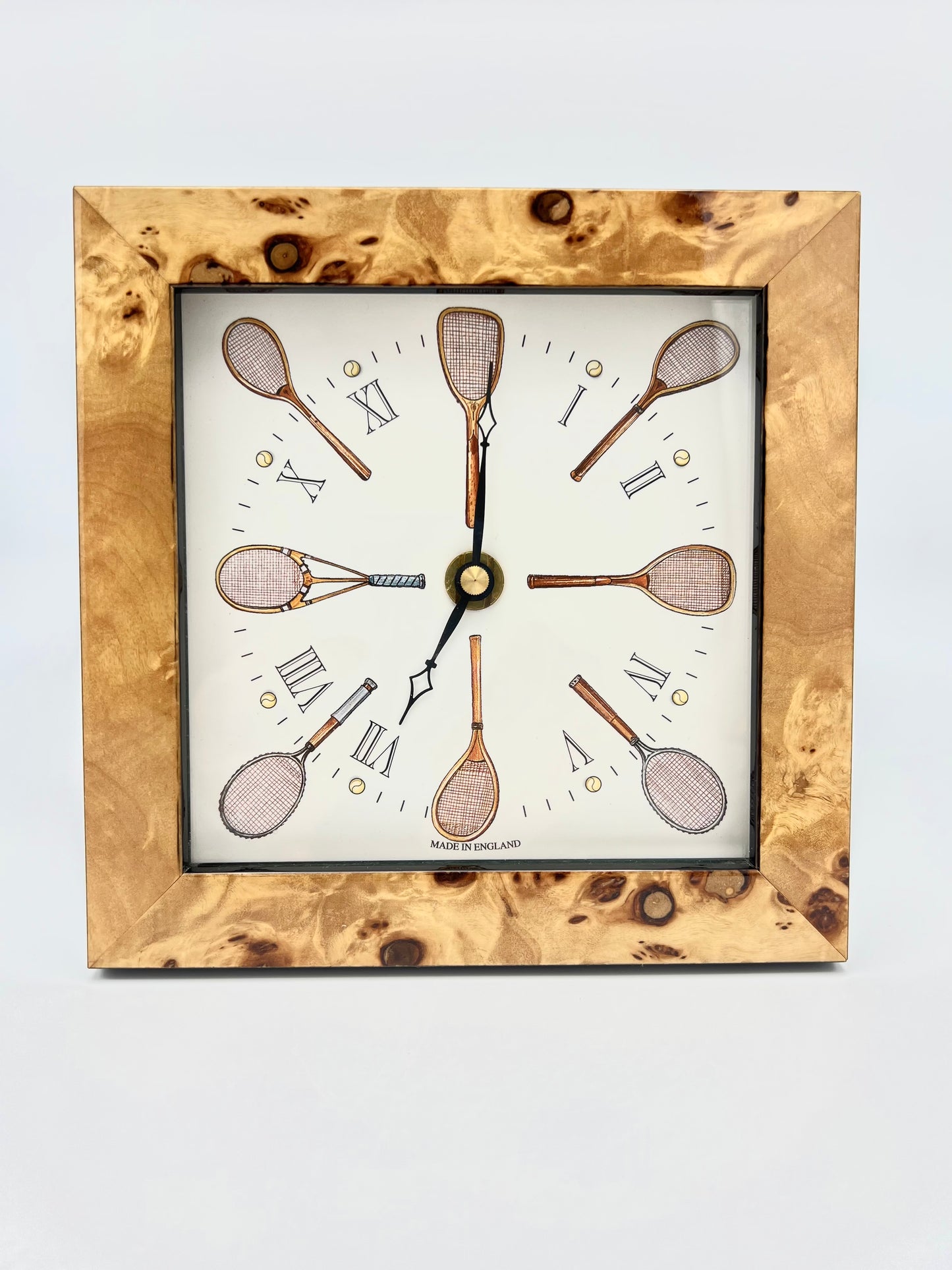 Wood Frame Tennis Clock