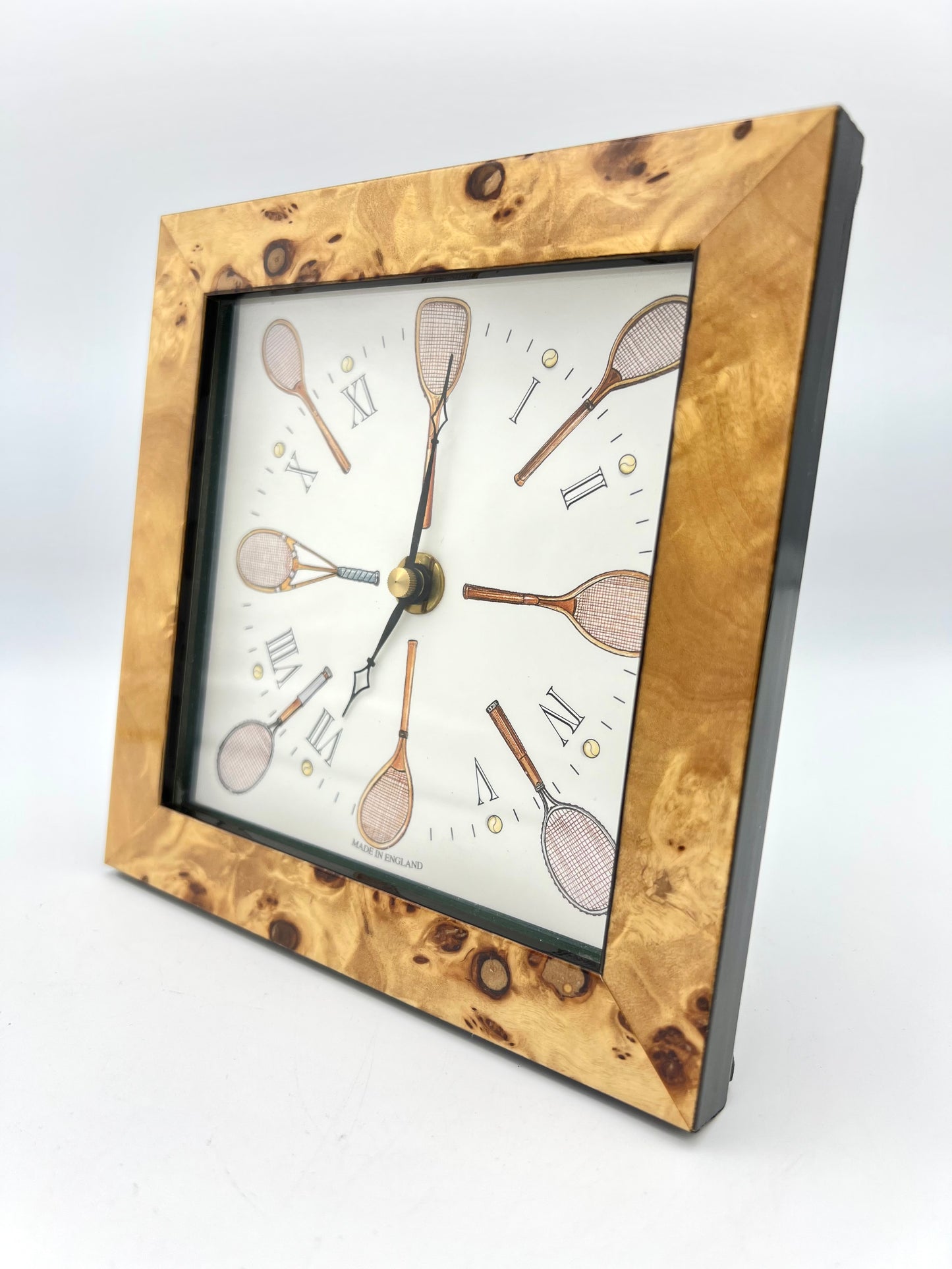 Wood Frame Tennis Clock