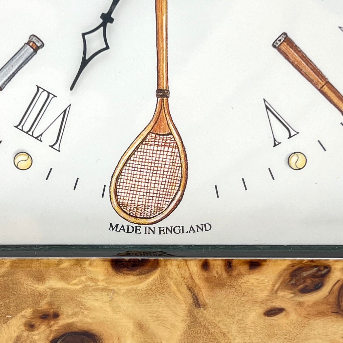Wood Frame Tennis Clock
