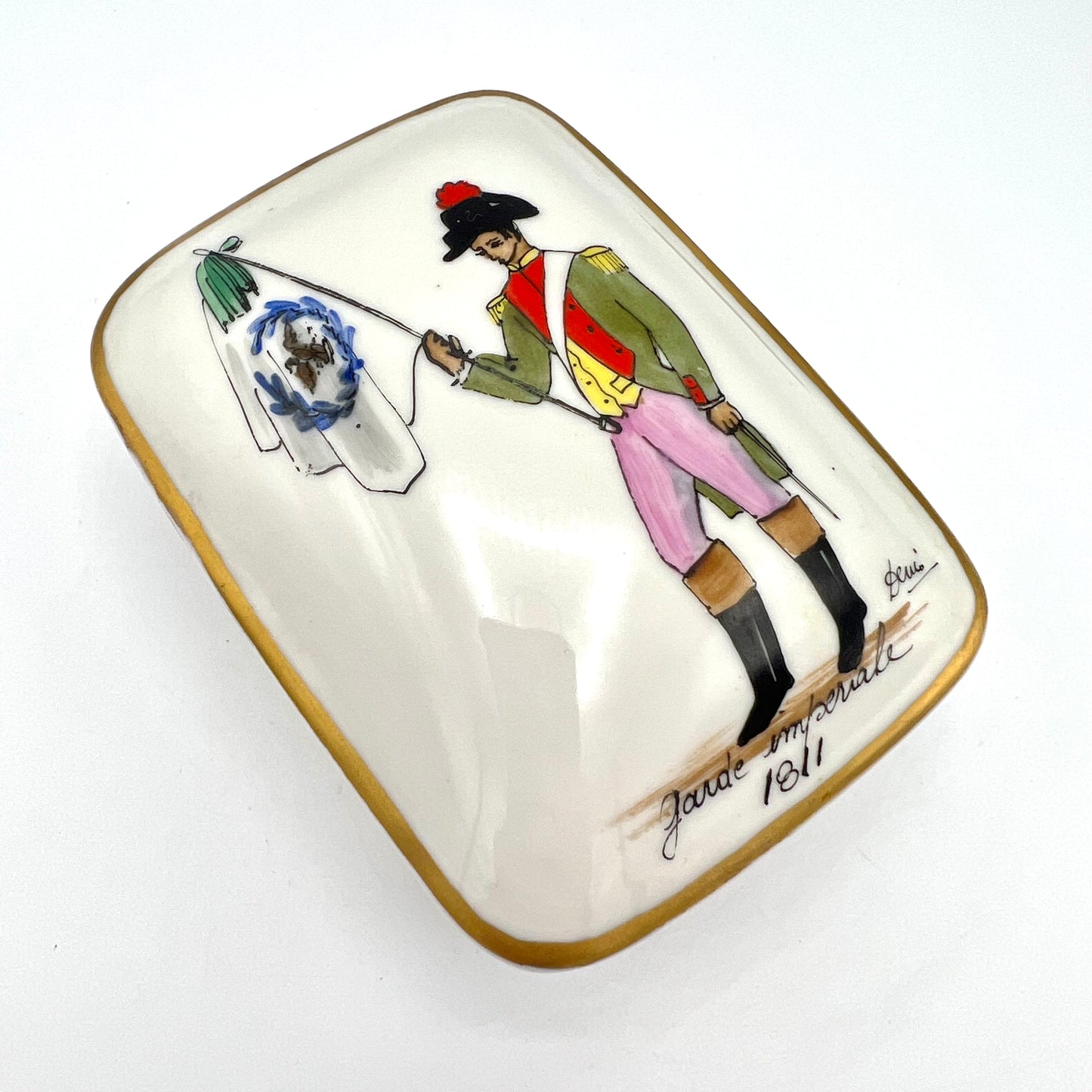 Rare Victorian Limoges France Trinket / Jewelry / Snuff Box