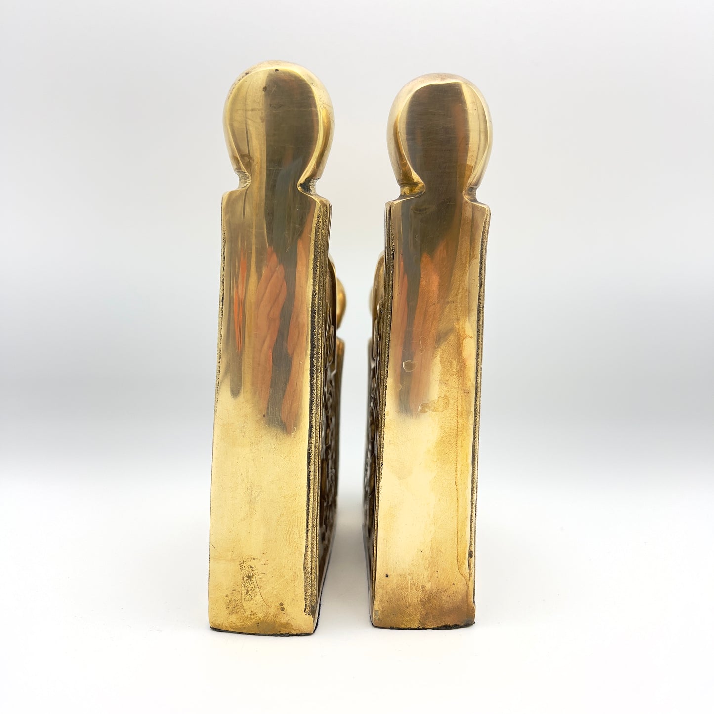 Art Nouveau Brass Bookends