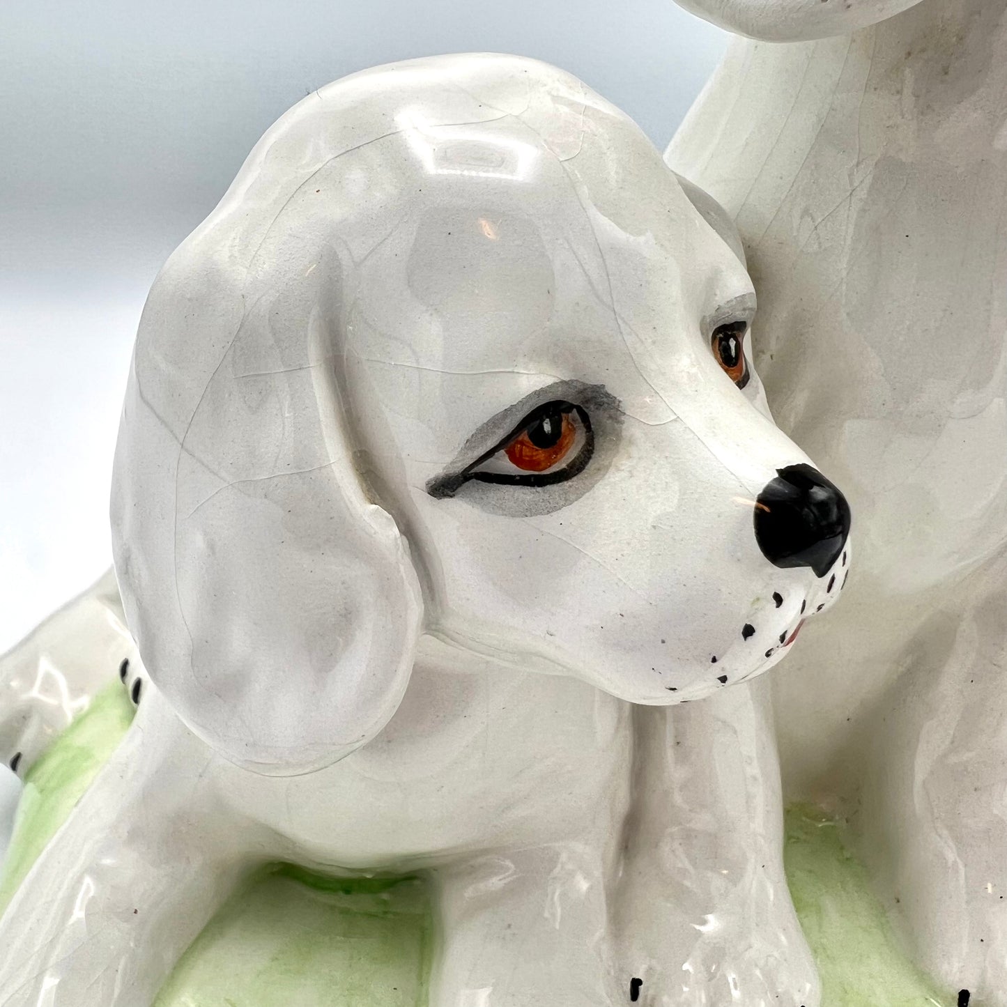 Vintage Midcentury Italian Puppy Dog Porcelain Sculpture Late 1940’s