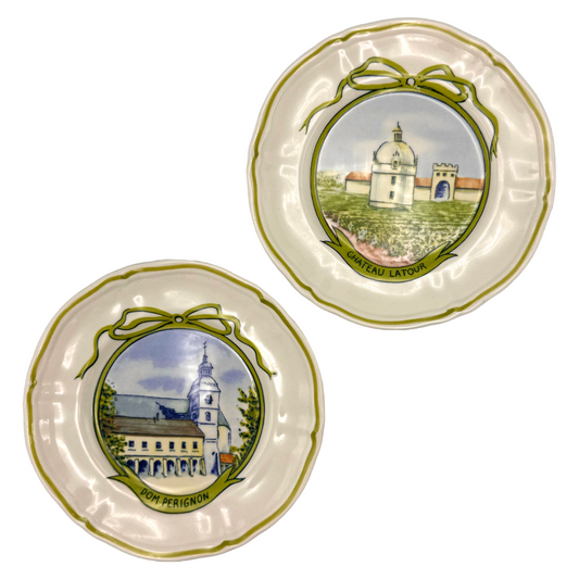 Chateau Vineyard Plates - Chateau Latour & Dom Perignon