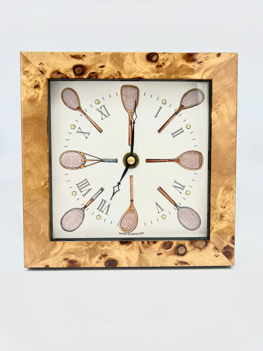 Wood Frame Tennis Clock