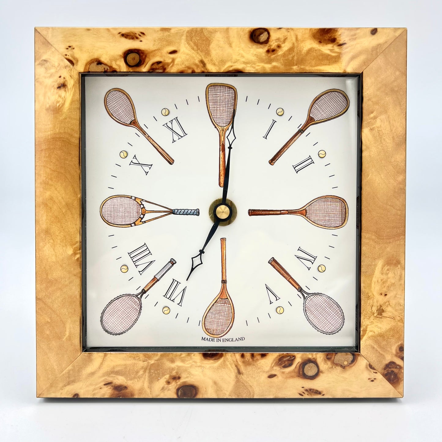Wood Frame Tennis Clock
