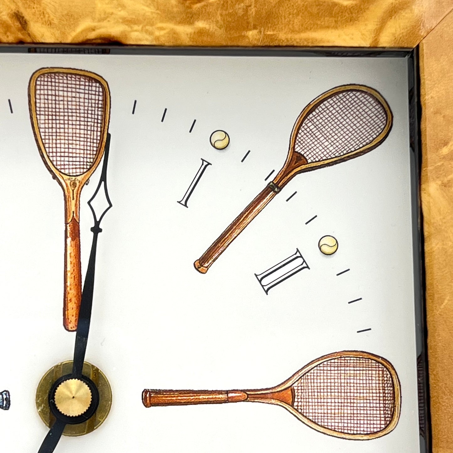 Wood Frame Tennis Clock