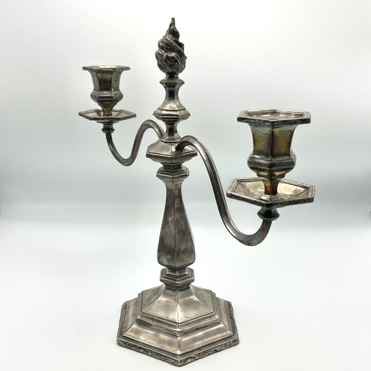 Victorian 1800's Reed and Barton Candelabra Candlestick Holder